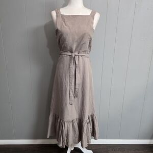 Blue Moon Linen Blend Ruffle Dress Size S
